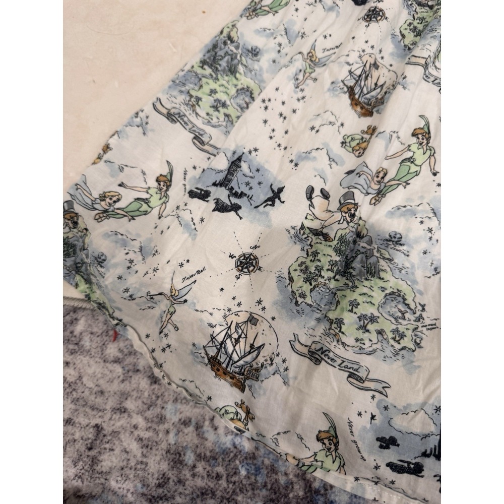 Disney Janie and Jack Girls Size 7 Dress Tinker Bell Fairy Print Puff Sleeves - Picture 7 of 11
